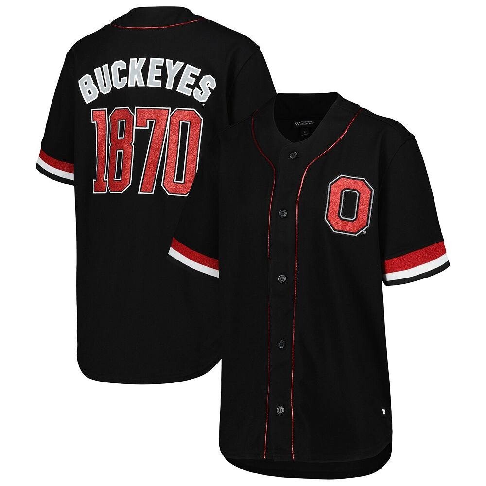 Черная женская бейсбольная рубашка на пуговицах The Wild Collective Ohio State Buckeyes, цвет Osu Black
Черная женская бейсбольная рубашка на пуговицах The Wild Collective Ohio State Buckeyes, цвет Osu Black