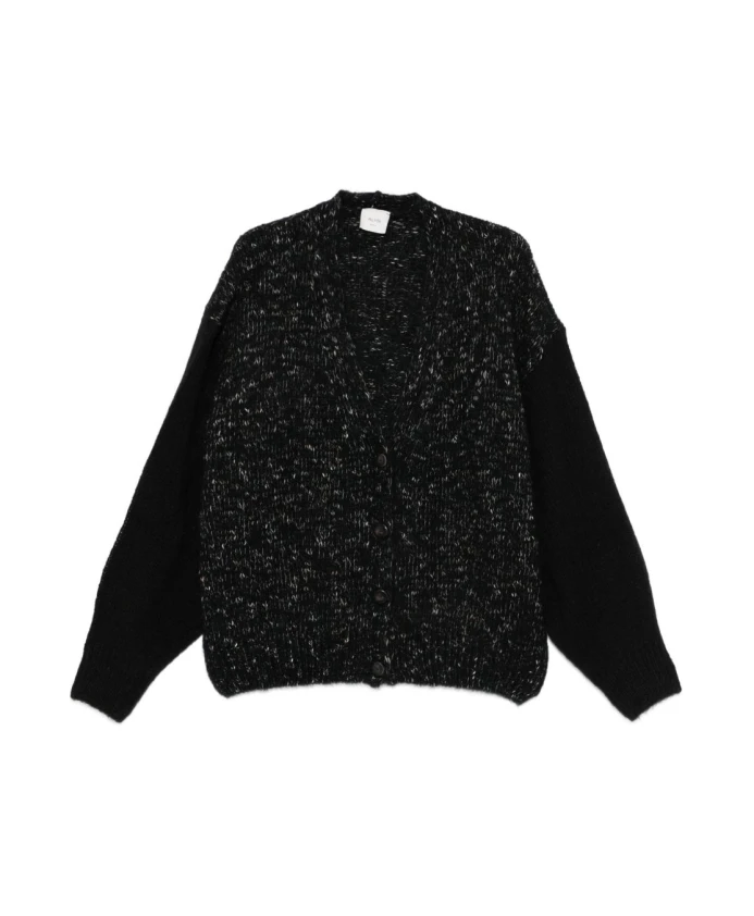 Черный шелковый и нейлоновый пуловер Alysi, черный
Черный шелковый и нейлоновый пуловер Alysi, черный