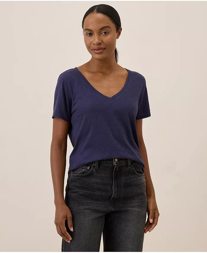 Женская футболка из органического хлопка Featherweight Slub с V-образным вырезом Pact, синий
Женская футболка из органического хлопка Featherweight Slub с V-образным вырезом Pact, синий