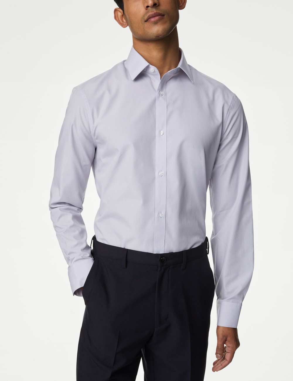 Рубашка из смеси хлопка и смесового хлопка Slim Fit Easy Iron Marks & Spencer, цвет Lilac
Рубашка из смеси хлопка и смесового хлопка Slim Fit Easy Iron Marks & Spencer, цвет Lilac