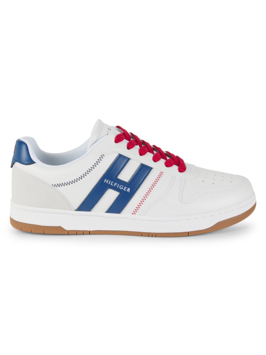 Низкие кроссовки с контрастным кружевом Tommy Hilfiger, белый 
Низкие кроссовки с контрастным кружевом Tommy Hilfiger, белый