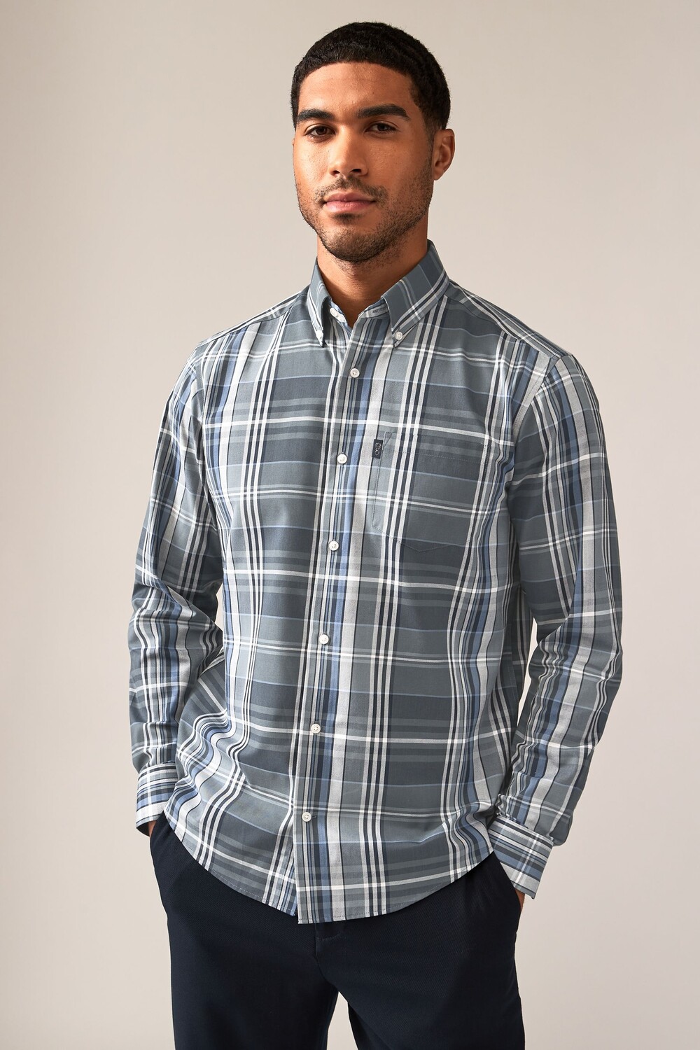 Рубашка Оксфорд на пуговицах, которую легко гладить Next, синий
Рубашка Оксфорд на пуговицах, которую легко гладить Next, синий