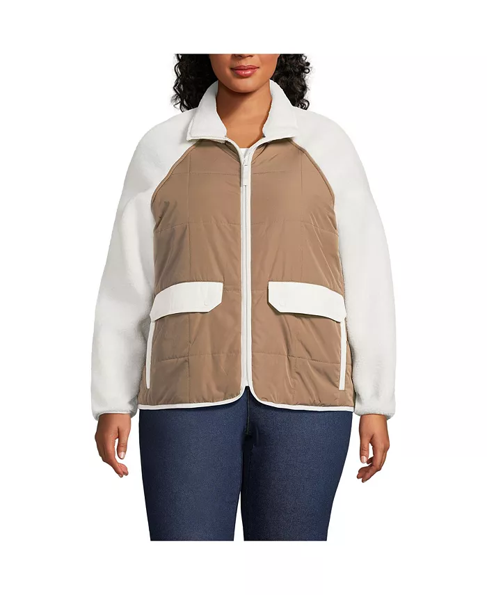 Куртка больших размеров из флиса с высоким ворсом смешанного кроя Lands' End, белый
Куртка больших размеров из флиса с высоким ворсом смешанного кроя Lands' End, белый