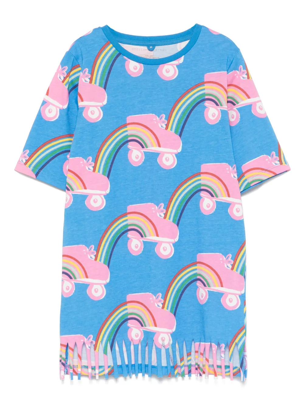 Платье с принтом Stella McCartney Kids, синий 
Платье с принтом Stella McCartney Kids, синий