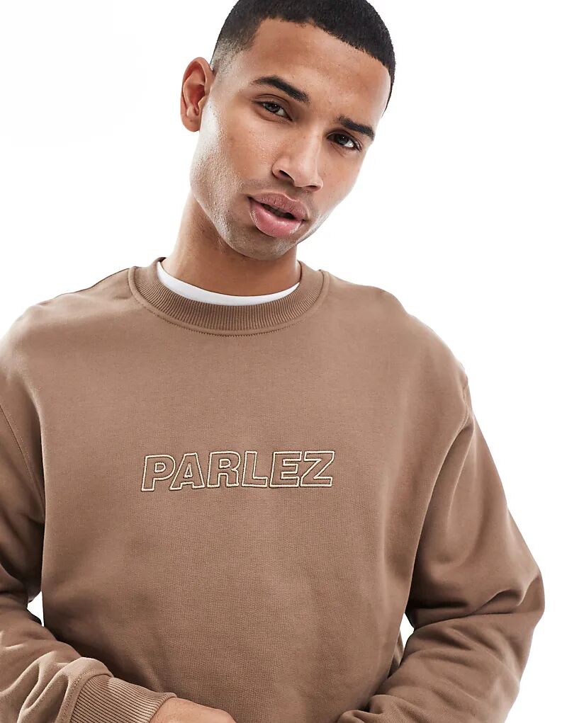 Толстовка с круглым вырезом и вышитым логотипом большого размера коричневого цвета Parlez
Толстовка с круглым вырезом и вышитым логотипом большого размера коричневого цвета Parlez