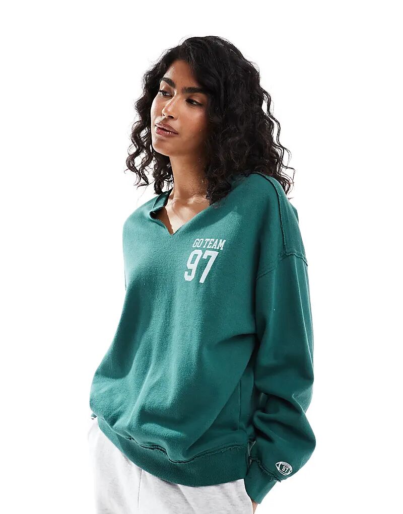 Толстовка с круглым вырезом с мотивом зеленого цвета Hollister
Толстовка с круглым вырезом с мотивом зеленого цвета Hollister