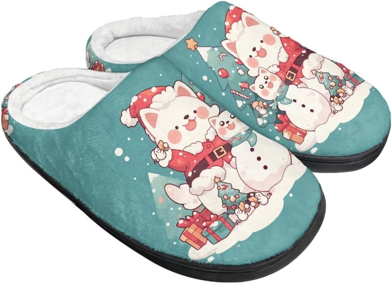 Домашние тапочки для женщин и мужчин, теплые с эффектом памяти, пушистые тапочки Rweroyiu, Christmas Cat
Домашние тапочки для женщин и мужчин, теплые с эффектом памяти, пушистые тапочки Rweroyiu, Christmas Cat