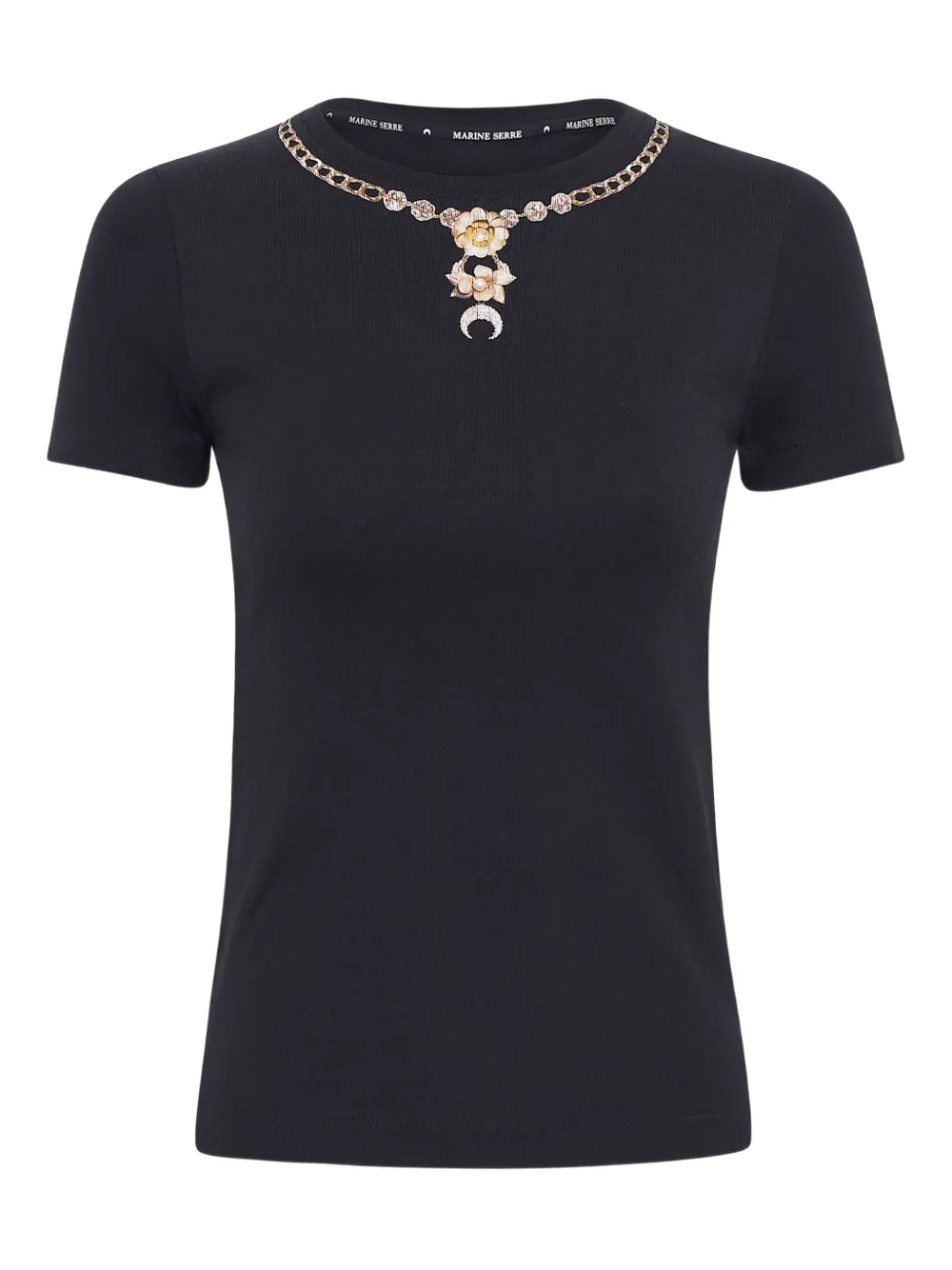 Футболка с круглым вырезом Marine Serre, черный
Футболка с круглым вырезом Marine Serre, черный