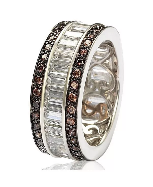 Современное кольцо-багет из стерлингового серебра с кубическим цирконием от Suzy Levian Suzy Levian New York, brown
Современное кольцо-багет из стерлингового серебра с кубическим цирконием от Suzy Levian Suzy Levian New York, brown