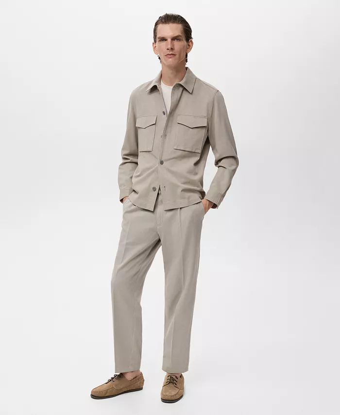 Мужские брюки прямого кроя со стрелками из хлопковой смеси Mango, серый
Мужские брюки прямого кроя со стрелками из хлопковой смеси Mango, серый