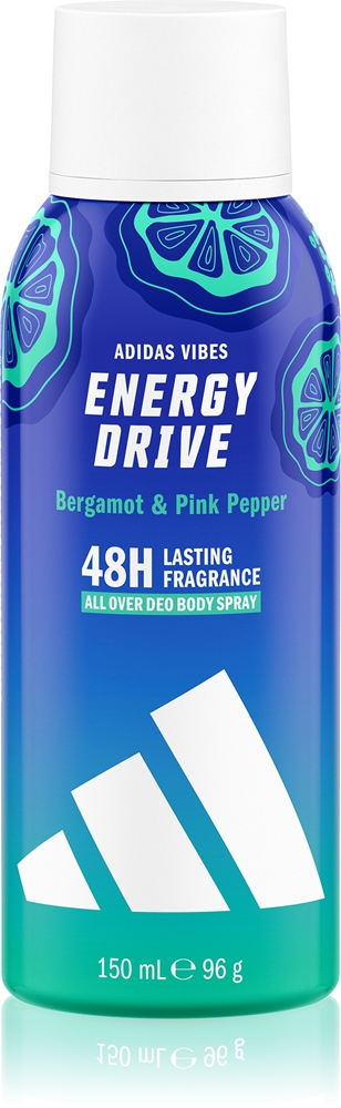 Дезодорант Vibes Energy Drive Adidas, unisex 150 мл
Дезодорант Vibes Energy Drive Adidas, unisex 150 мл