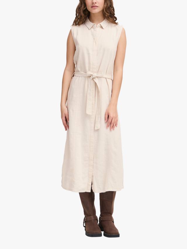 Linno Linen Rich Shirt Midi Dress ICHI, Natural/Multi
Linno Linen Rich Shirt Midi Dress ICHI, Natural/Multi