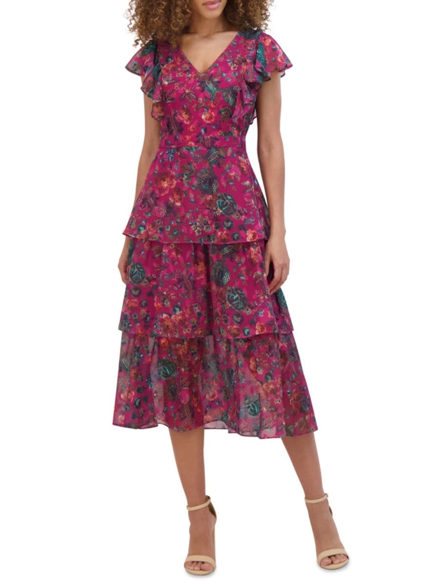 Платье миди из шифона с цветочным принтом и многоуровневым кроем Kensie, цвет Fuchsia Multicolor
Платье миди из шифона с цветочным принтом и многоуровневым кроем Kensie, цвет Fuchsia Multicolor