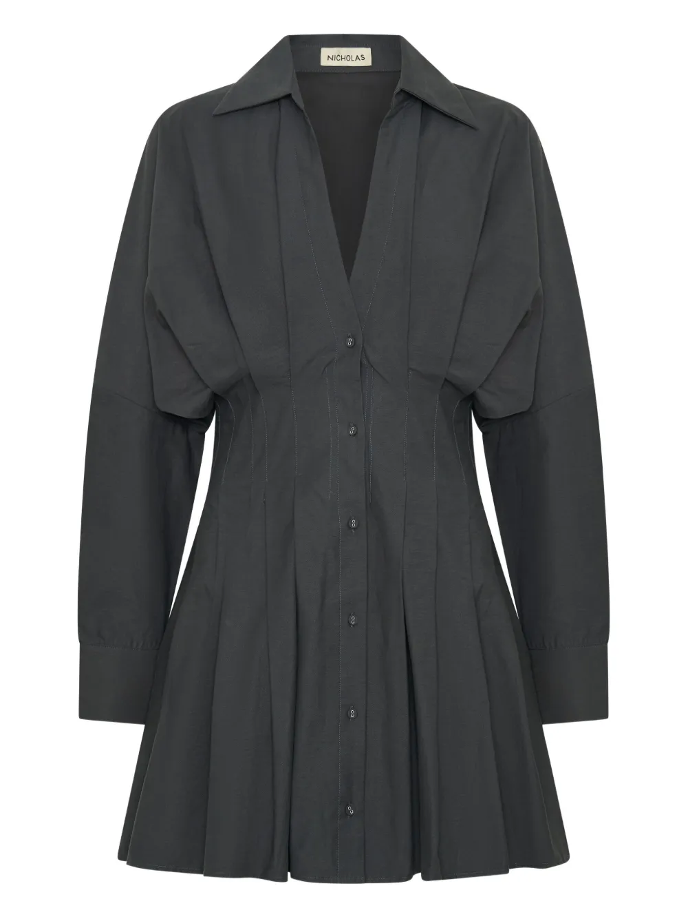 Платье-мини с плиссировкой Fabienne Nicholas, серый
Платье-мини с плиссировкой Fabienne Nicholas, серый