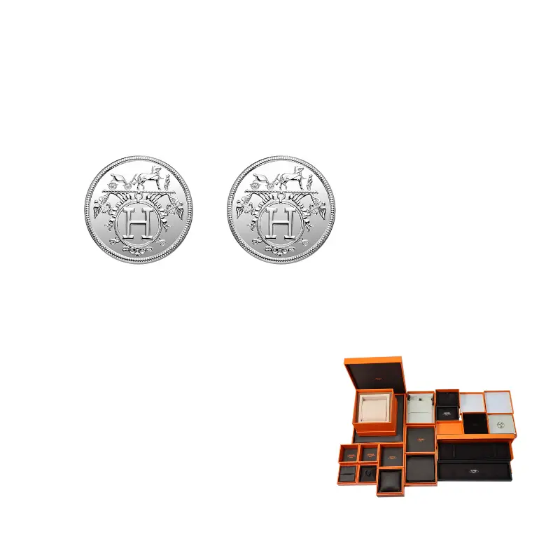 HERMES Серьги Ex Libris из стерлингового серебра 925 пробы унисекс
HERMES Серьги Ex Libris из стерлингового серебра 925 пробы унисекс