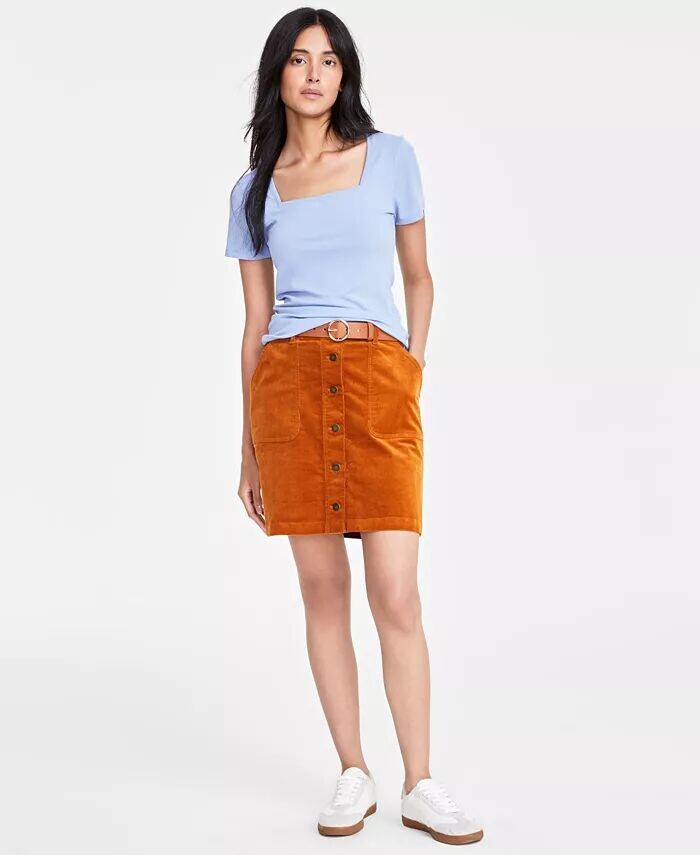 Женский вязаный топ с квадратным вырезом On 34th, синий
Женский вязаный топ с квадратным вырезом On 34th, синий