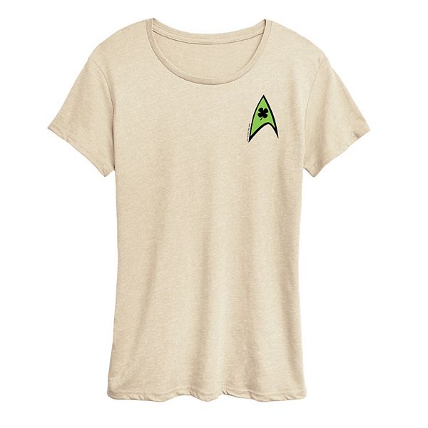 Женская футболка Star Trek Starfleet с логотипом клевера Licensed Character, Beige
Женская футболка Star Trek Starfleet с логотипом клевера Licensed Character, Beige