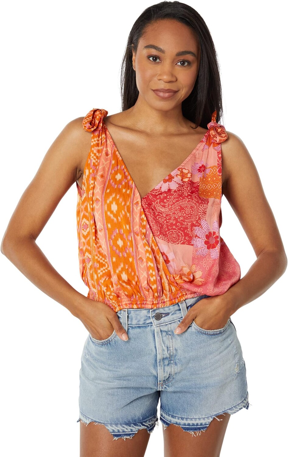 Топ Free People Tied To You Tank, цвет Lemonade Combo 
Топ Free People Tied To You Tank, цвет Lemonade Combo