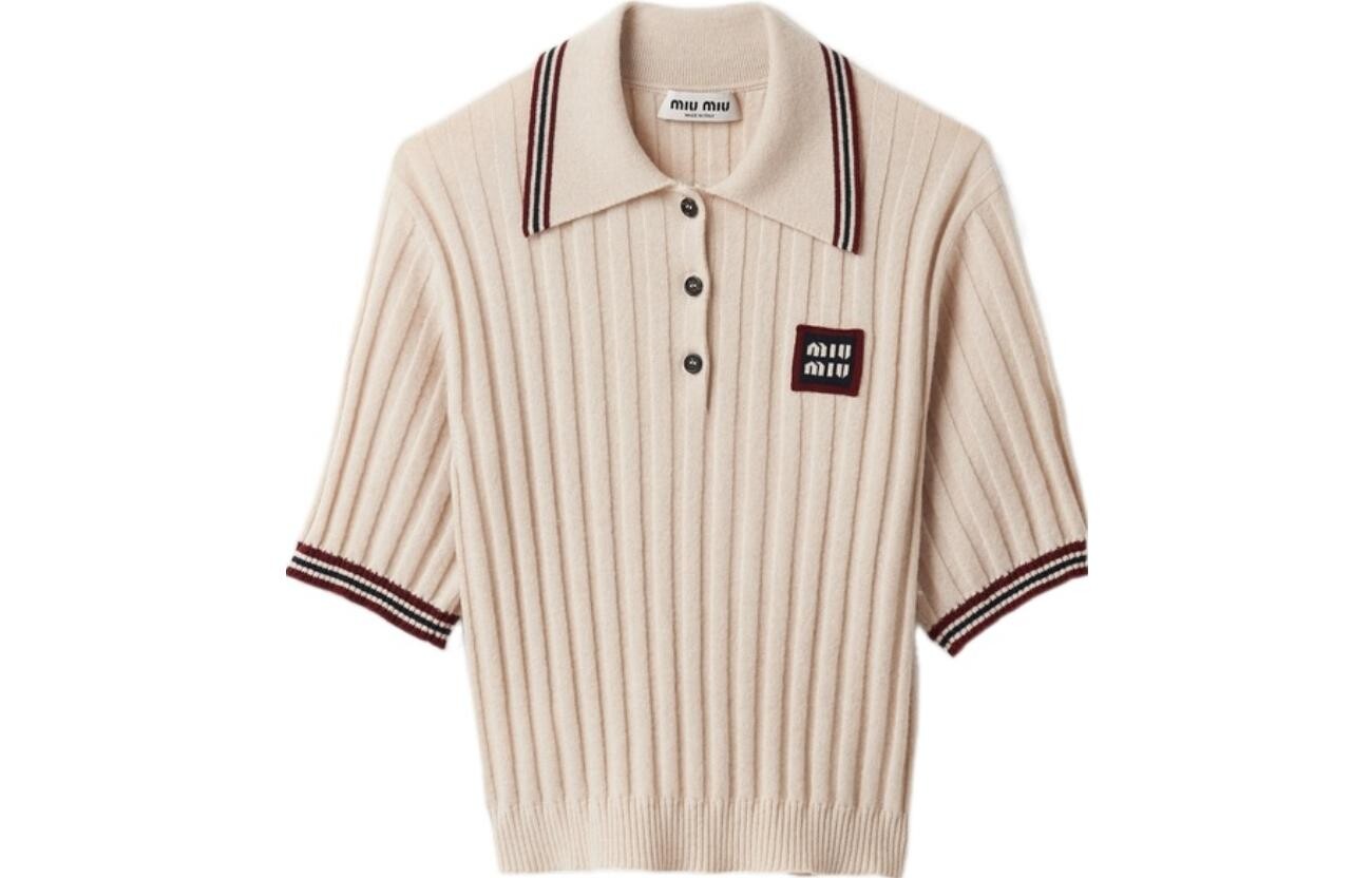 Рубашка поло женская светло-бежевая Miu Miu
Рубашка поло женская светло-бежевая Miu Miu