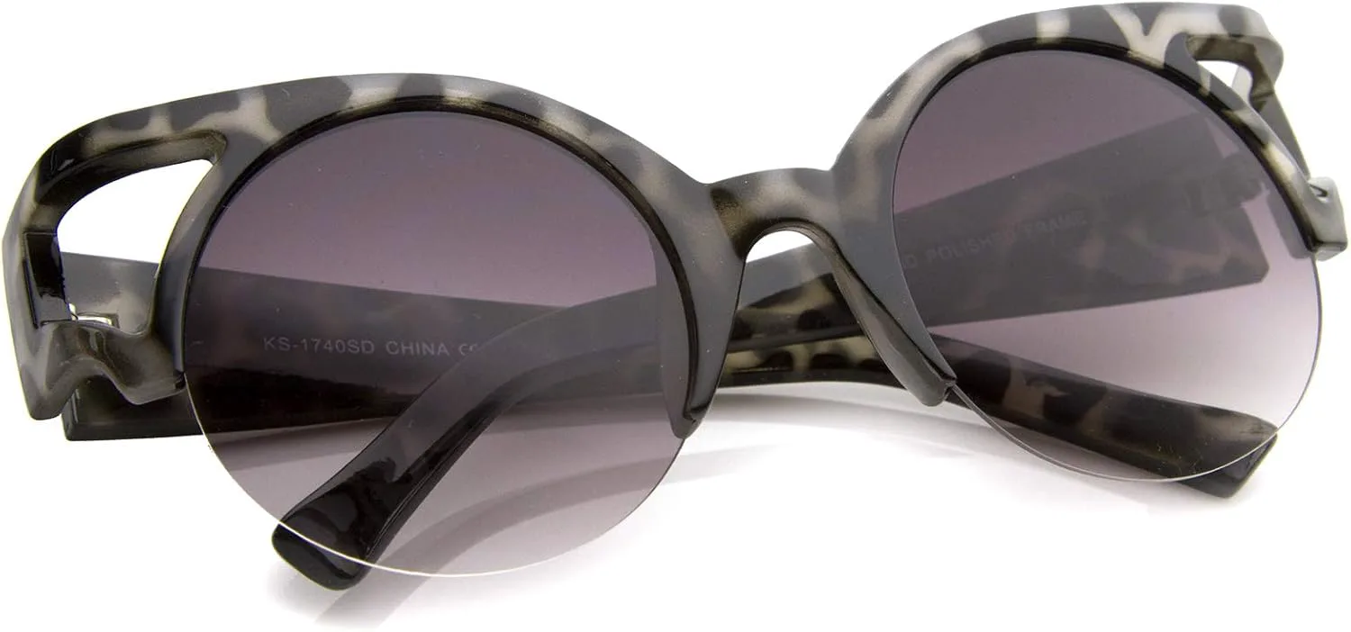 Женские солнцезащитные очки zeroUV с круглыми линзами, полуободковой оправой и вырезом в форме «кошачий глаз», диаметр линз 50 мм, Grey-tortoise / Lavender
Женские солнцезащитные очки zeroUV с круглыми линзами, полуободковой оправой и вырезом в форме «кошачий глаз», диаметр линз 50 мм, Grey-tortoise / Lavender