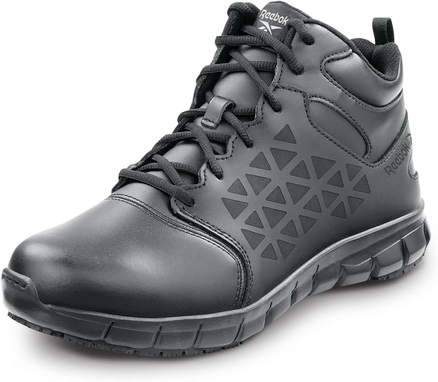 Рабочие кроссовки Reebok Work Sublite Cushion, мужские, черные, средней спортивной формы, с противоскользящим покрытием MaxTrax и мягким носком
Рабочие кроссовки Reebok Work Sublite Cushion, мужские, черные, средней спортивной формы, с противоскользящим покрытием MaxTrax и мягким носком