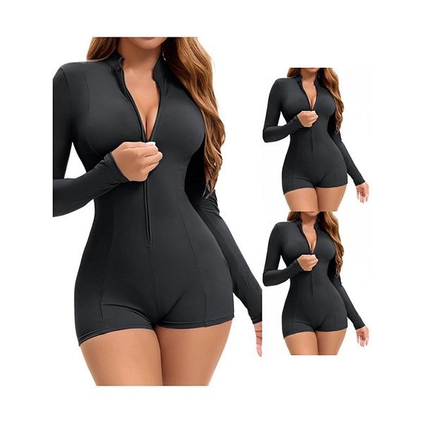 3 упаковки женского боди с длинным рукавом, молнией спереди и высокой горловиной Inspire Chic, Black
3 упаковки женского боди с длинным рукавом, молнией спереди и высокой горловиной Inspire Chic, Black