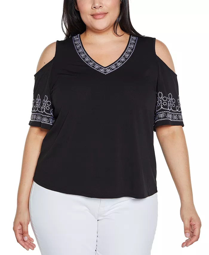 Плюс сайз топ с вышивкой Black Label и открытыми плечами Belldini, черный
Плюс сайз топ с вышивкой Black Label и открытыми плечами Belldini, черный