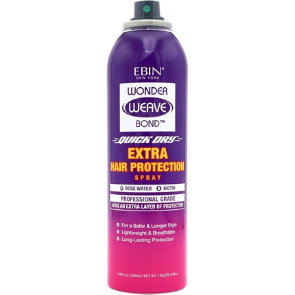Спрей для волос Ebin Wonder Weave Bond Quick Dry Extra Hair Protection with Rose Water
Спрей для волос Ebin Wonder Weave Bond Quick Dry Extra Hair Protection with Rose Water