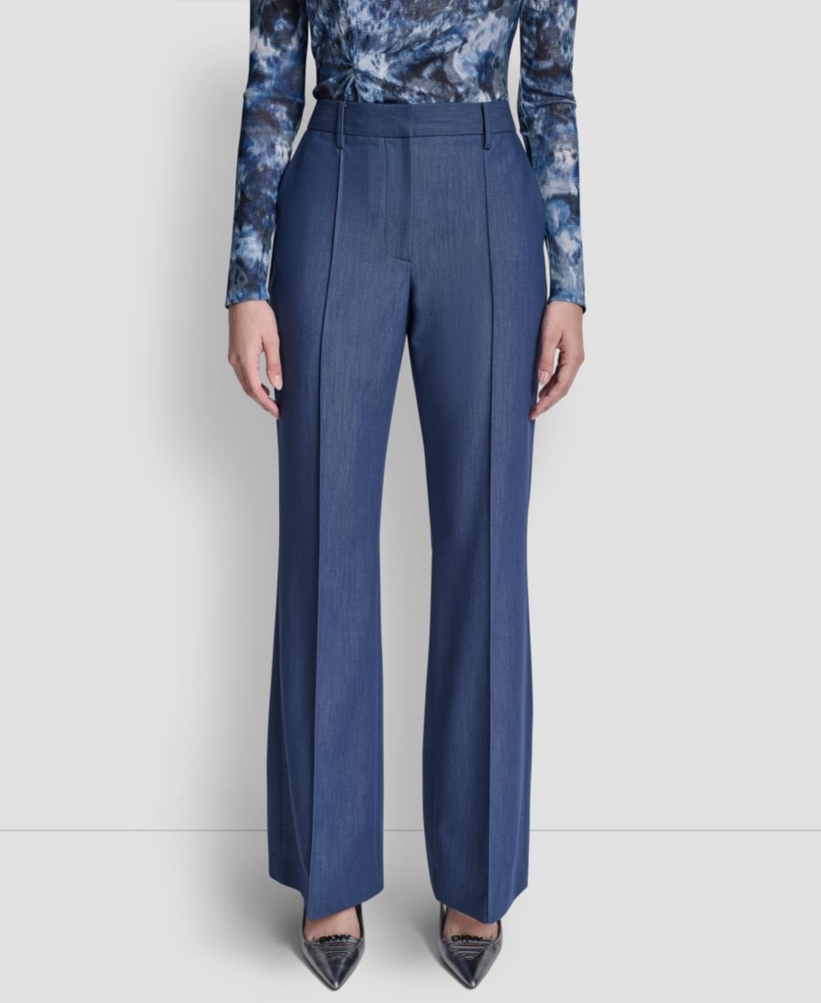 Женские брюки-клеш с декоративными складками DKNY, Hudson Blue
Женские брюки-клеш с декоративными складками DKNY, Hudson Blue