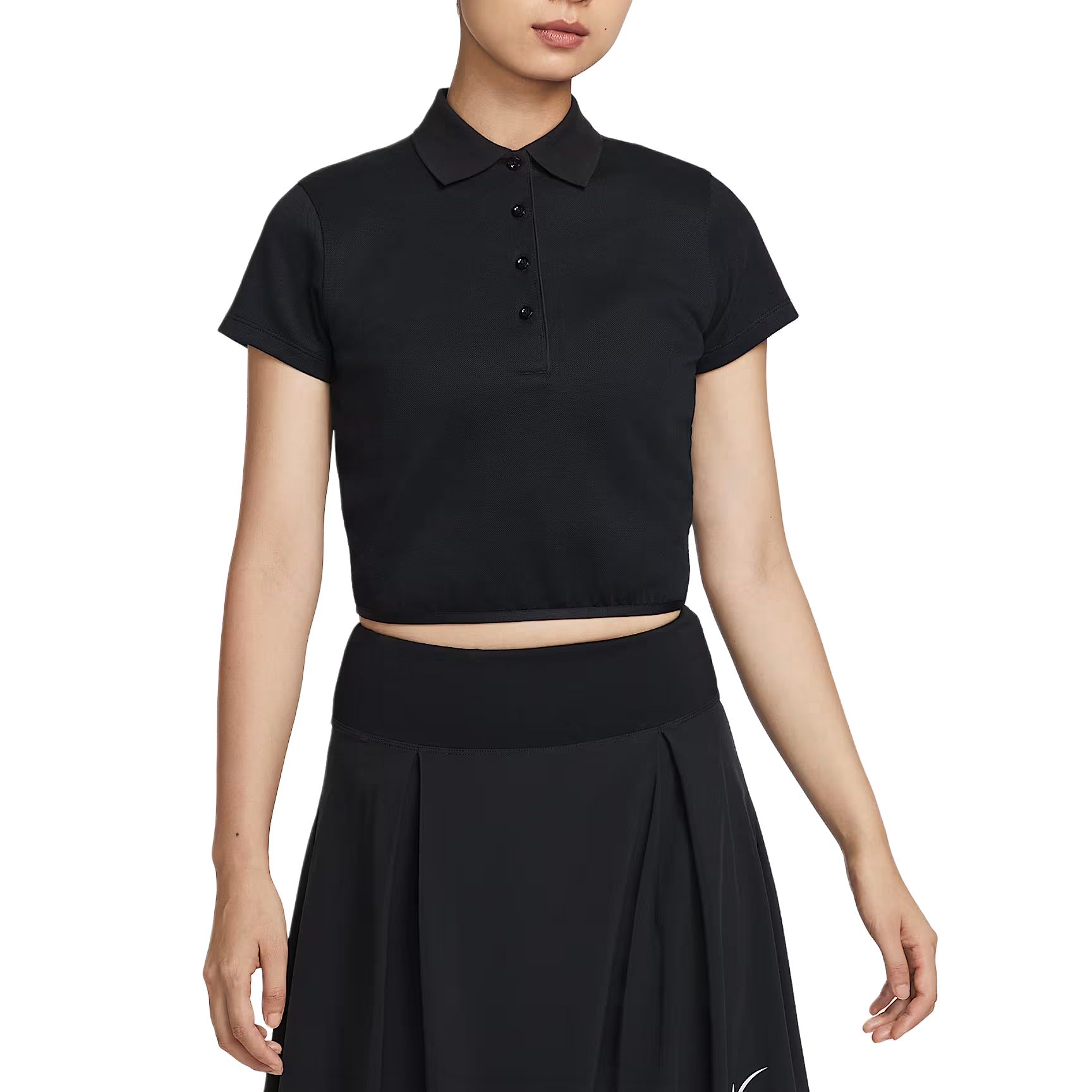 Женская короткая поло для гольфа Nike, черно-белый
Женская короткая поло для гольфа Nike, черно-белый