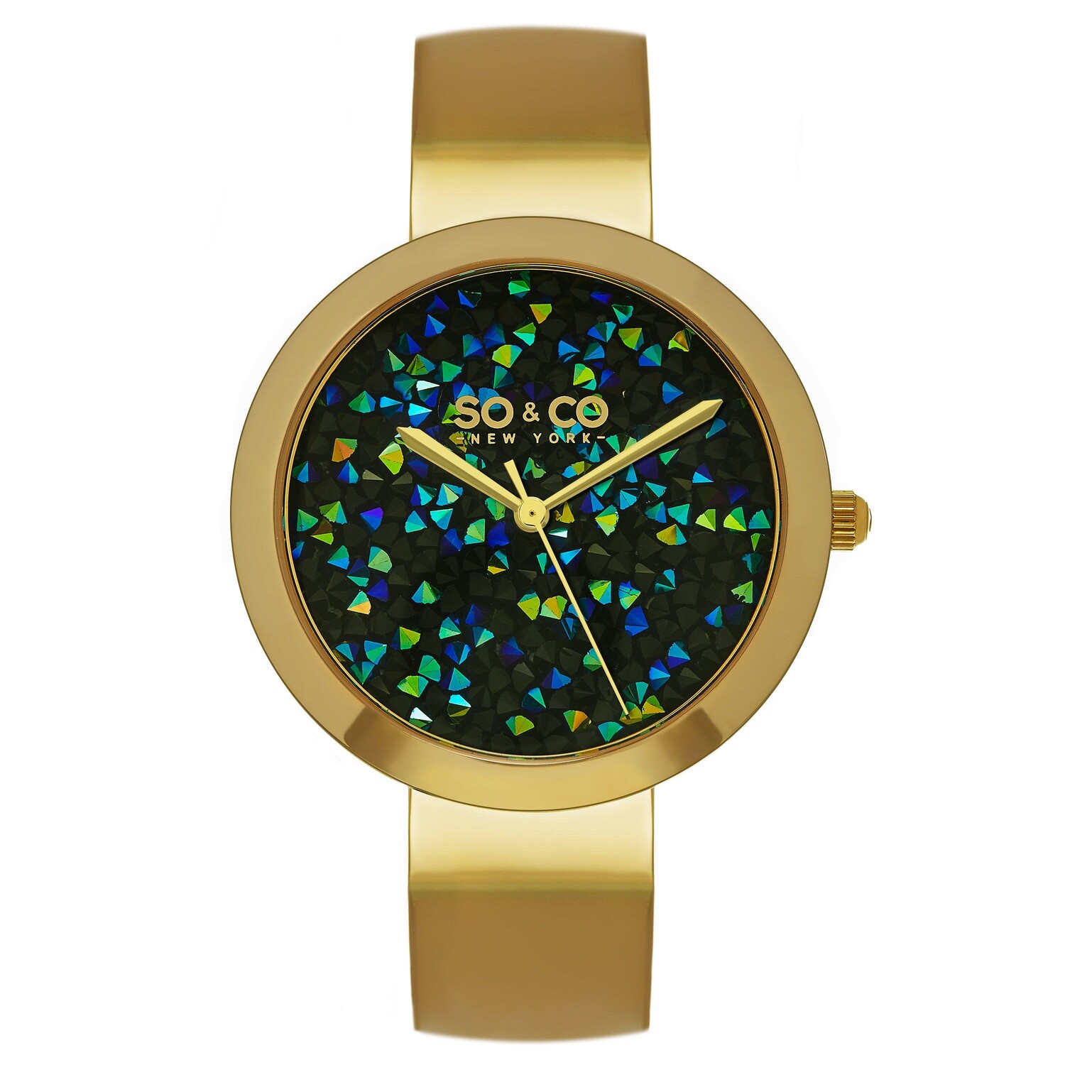 Crystal Elegance: часы-браслет из нержавеющей стали с циферблатом, украшенным кристаллами, и кварцевым механизмом — модель 5249 SO&CO, золото
Crystal Elegance: часы-браслет из нержавеющей стали с циферблатом, украшенным кристаллами, и кварцевым механизмом — модель 5249 SO&CO, золото