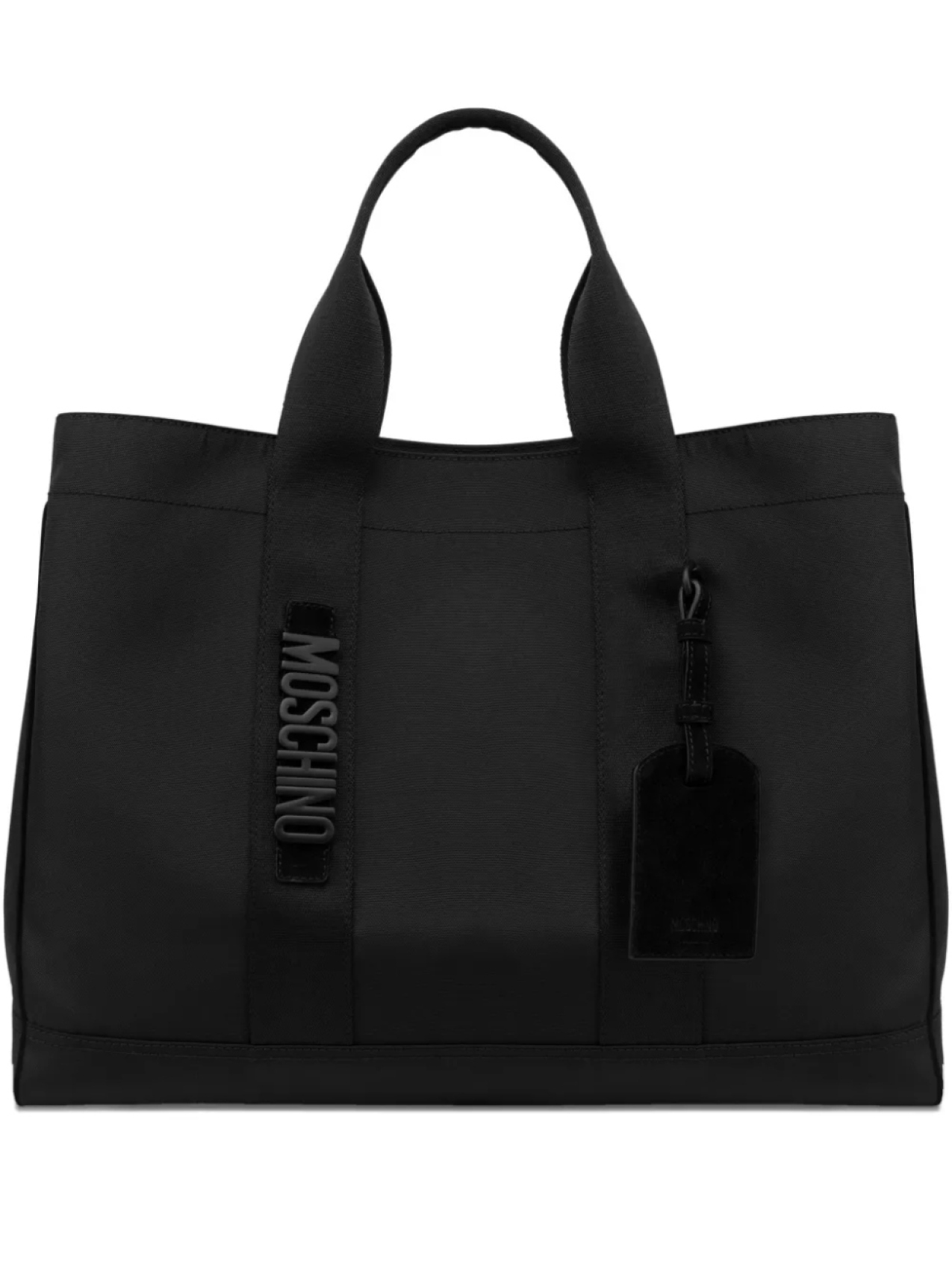 Moschino сумка-тоут с логотипом, черный 
Moschino сумка-тоут с логотипом, черный