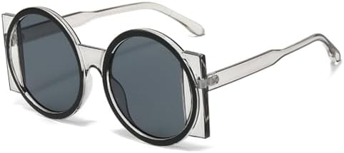 Женские солнцезащитные очки большого размера, круглые, контрастные оттенки, защита от УФ-излучения UV400, мужские солнцезащитные очки в стиле ретро с градиентным покрытием MTZJH, 3
Женские солнцезащитные очки большого размера, круглые, контрастные оттенки, защита от УФ-излучения UV400, мужские солнцезащитные очки в стиле ретро с градиентным покрытием MTZJH, 3