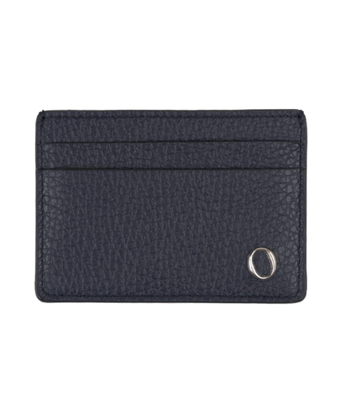 Кожаный кошелек для карточек Orciani, синий 
Кожаный кошелек для карточек Orciani, синий