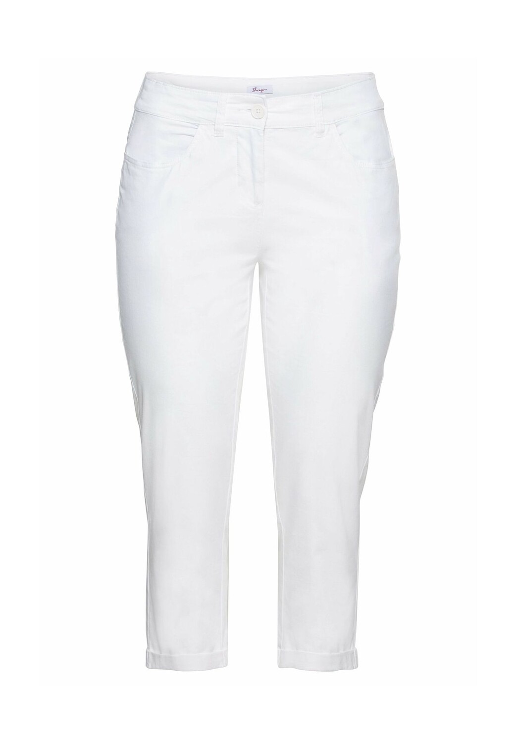 Брюки длиной 7/8 из качественного хлопка стрейч sheego, белый
Брюки длиной 7/8 из качественного хлопка стрейч sheego, белый