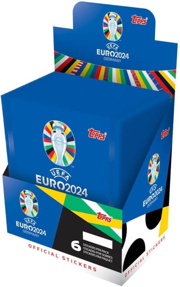 Коробка с наклейками Евро-2024, 50 пакетиков с наклейками, 300 наклеек УЕФА. Topps
Коробка с наклейками Евро-2024, 50 пакетиков с наклейками, 300 наклеек УЕФА. Topps