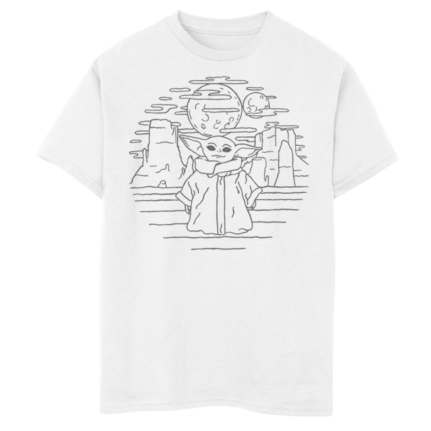 Футболка с рисунком «Мандалорец» для мальчиков 8–20 лет, известная как «Малышка Йода» Star Wars