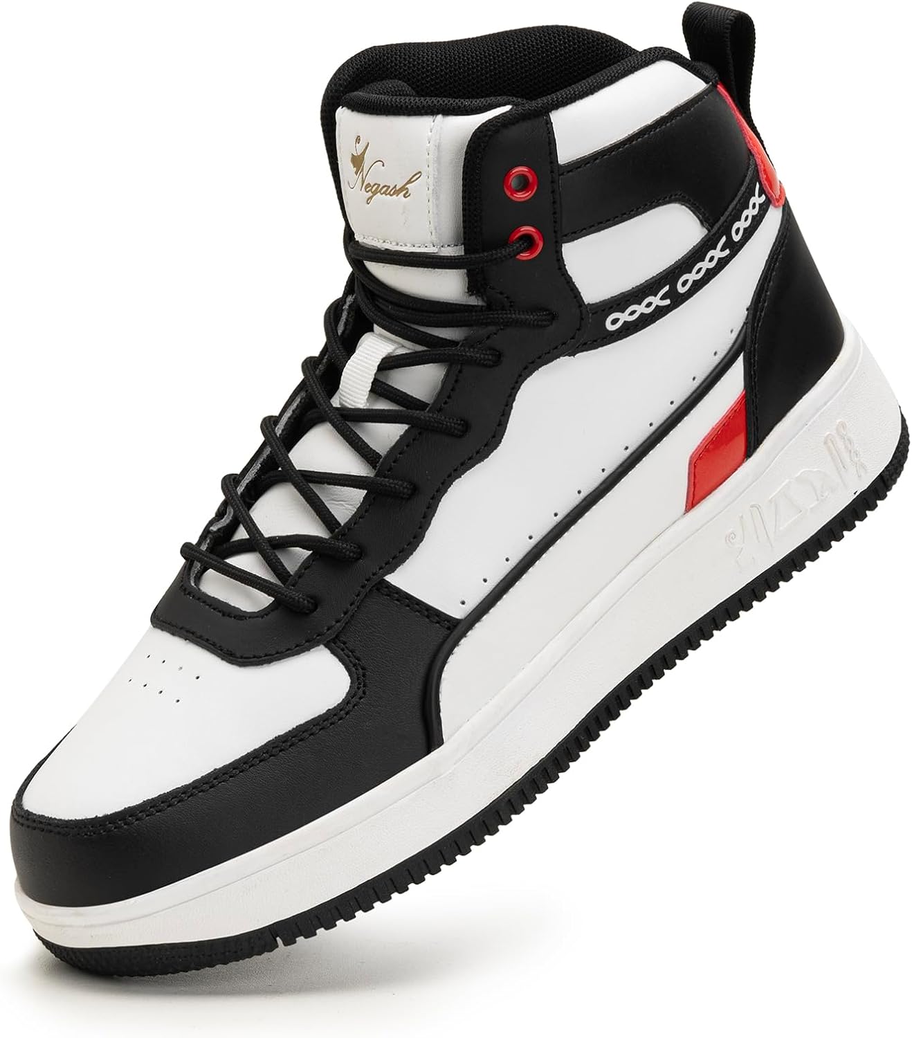 Мужские кроссовки Negash High Top - стильные и прочные повседневные высокие кроссовки из премиальной кожи с поддержкой голеностопа для повседневного использования, белый
Мужские кроссовки Negash High Top - стильные и прочные повседневные высокие кроссовки из премиальной кожи с поддержкой голеностопа для повседневного использования, белый