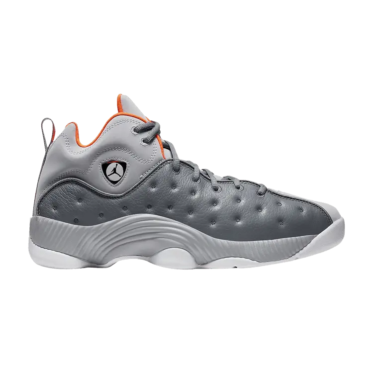 Кроссовки Jordan Jumpman Team 2 'Cool Grey Total Orange', серый 
Кроссовки Jordan Jumpman Team 2 'Cool Grey Total Orange', серый