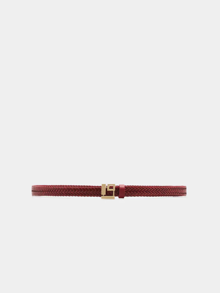Тонкий плетеный пояс Lion of Porches, красный
Тонкий плетеный пояс Lion of Porches, красный
