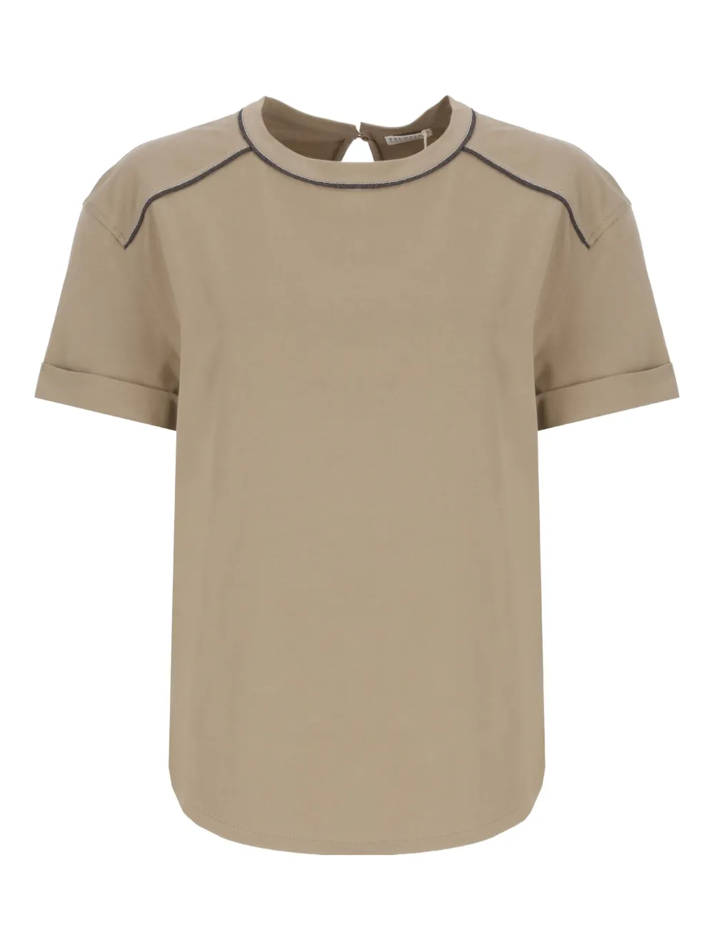 Топ с короткими рукавами Brunello Cucinelli, нейтральный
Топ с короткими рукавами Brunello Cucinelli, нейтральный