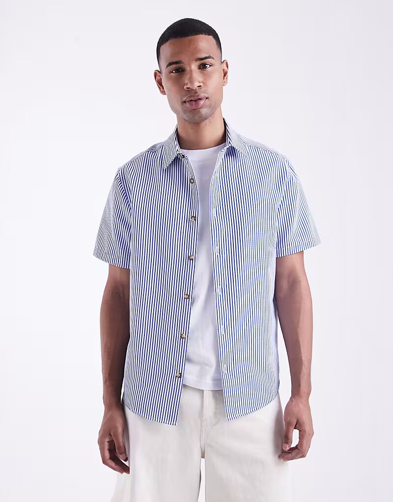 Рубашка классического кроя в синюю полоску Asos Design
Рубашка классического кроя в синюю полоску Asos Design