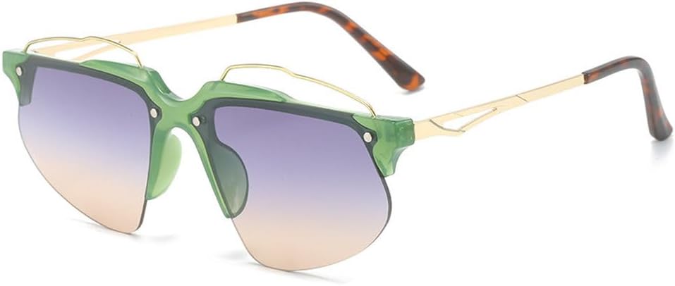 Модные женские солнцезащитные очки без оправы в стиле панк, «кошачий глаз», ретро, роскошные очки с защитой от УФ-излучения UV400, мужские спортивные очки для вождения HVTVTLA, Green
Модные женские солнцезащитные очки без оправы в стиле панк, «кошачий глаз», ретро, роскошные очки с защитой от УФ-излучения UV400, мужские спортивные очки для вождения HVTVTLA, Green