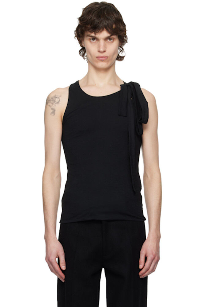 Черная майка с завязками AARON ESH
Черная майка с завязками AARON ESH