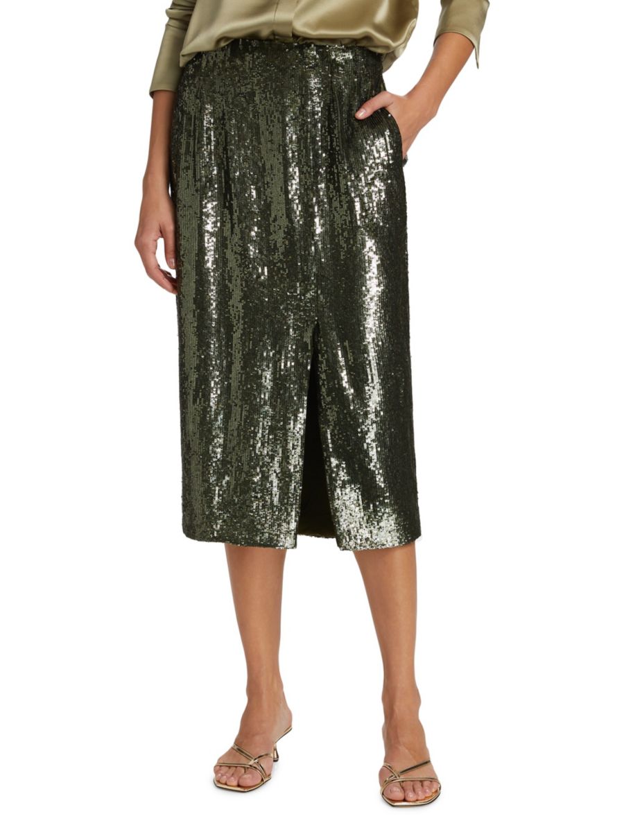 Юбка миди с пайетками в стиле рыбьей чешуи TWP, цвет Deep Sage
Юбка миди с пайетками в стиле рыбьей чешуи TWP, цвет Deep Sage