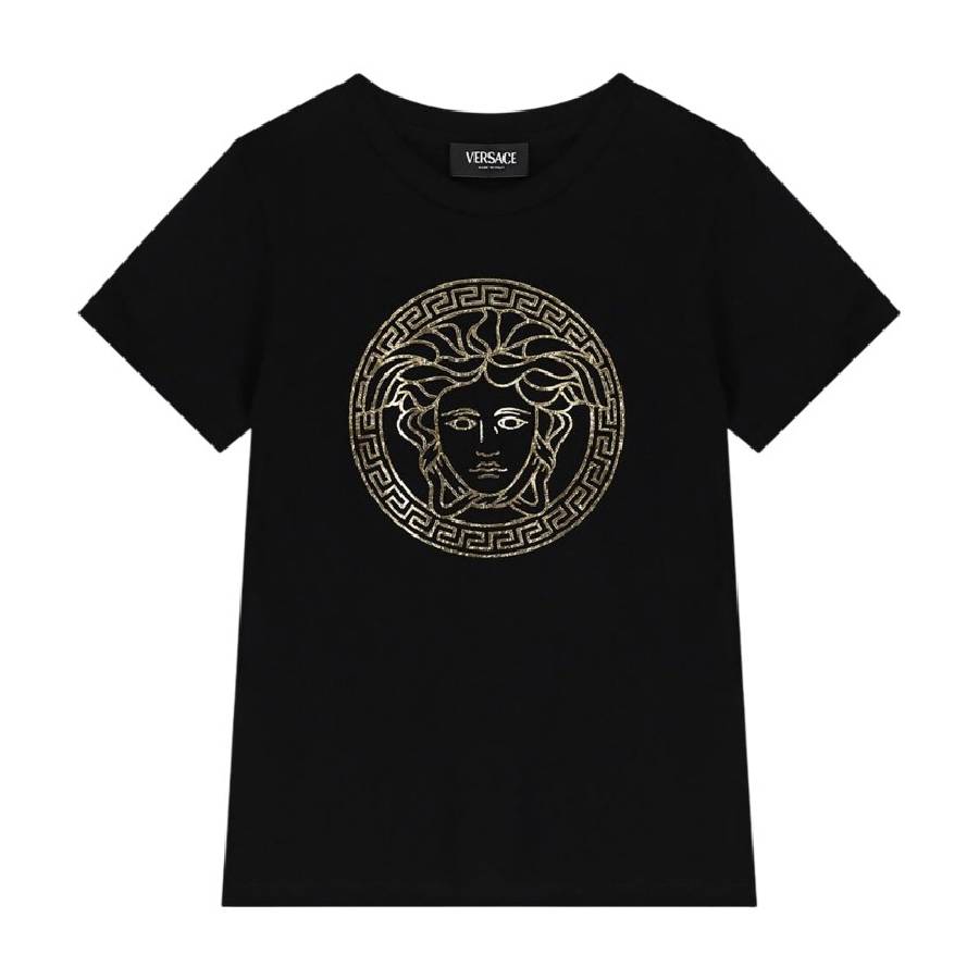 Молодежная футболка Versace Kids с принтом Medusa Young Versace, черный/золотой
Молодежная футболка Versace Kids с принтом Medusa Young Versace, черный/золотой
