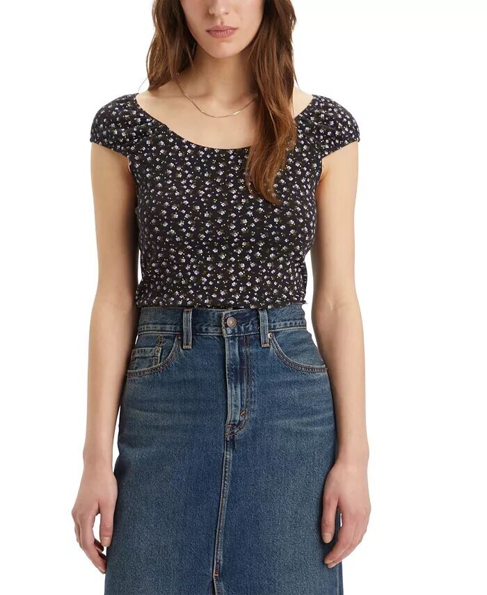 Женский хлопковый топ с короткими рукавами Lucille с круглым вырезом Levi's, мультиколор
Женский хлопковый топ с короткими рукавами Lucille с круглым вырезом Levi's, мультиколор
