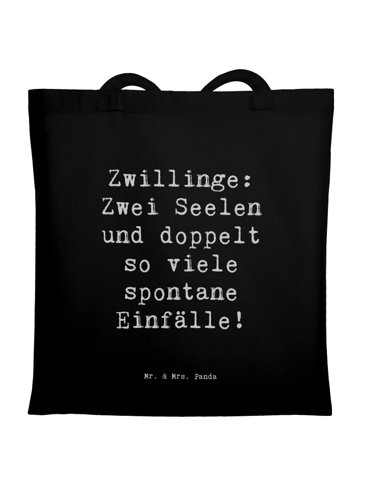 Сумка-шоппер с надписью Приключения близнецов черного цвета Mr. & Mrs. Panda
Сумка-шоппер с надписью Приключения близнецов черного цвета Mr. & Mrs. Panda