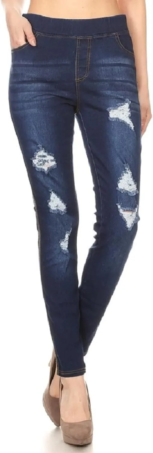 Женские джинсы-джеггинсы Stretch Pull-On Skinny Ripped Distressed Denim Regular-Plus Size Jvini
Женские джинсы-джеггинсы Stretch Pull-On Skinny Ripped Distressed Denim Regular-Plus Size Jvini