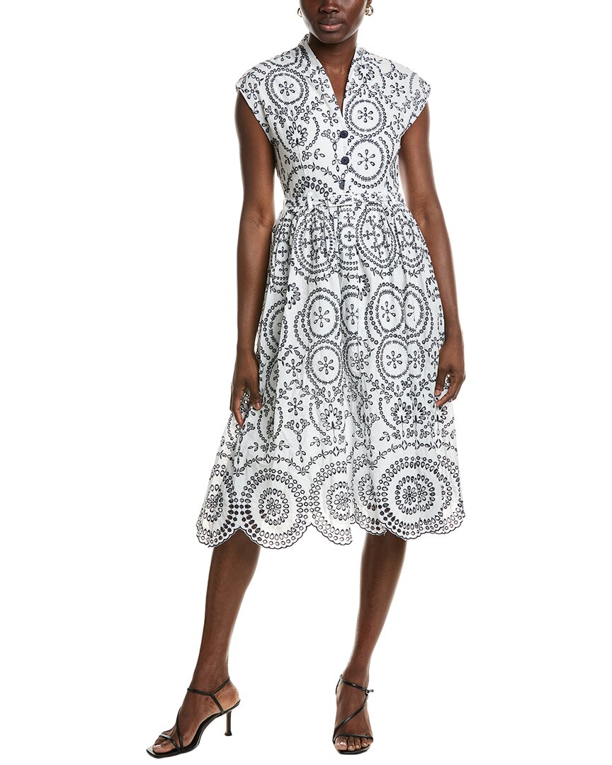 IPPONELLI Платье миди с вышивкой, белый
IPPONELLI Платье миди с вышивкой, белый